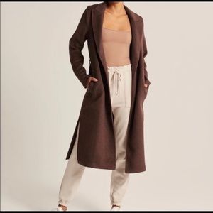 Belted Slouchy Wool Coat